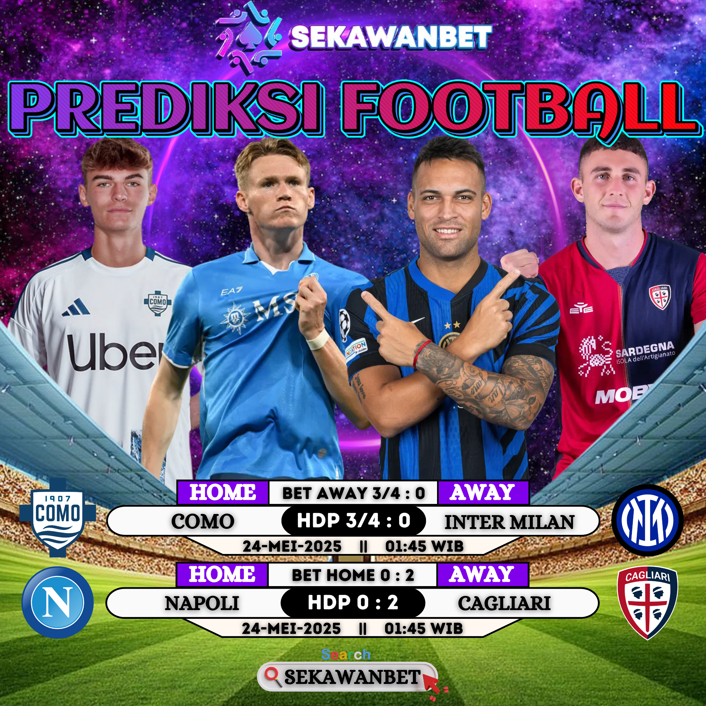 PREDIKSI PERTANDINGAN SEPAKBOLA SEKAWANBET ⚽