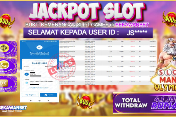 SEKAWANBET JACKPOT SLOT MANIA OLYMPUS ⚡ Rp.4.101.000,- LUNAS!!!